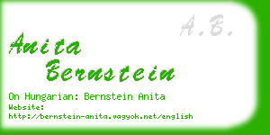 anita bernstein business card